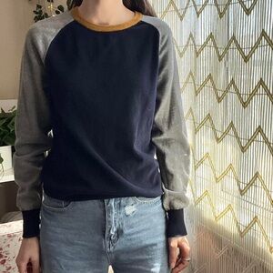 Goodfellow Yellow Blue Colorblock Sweater